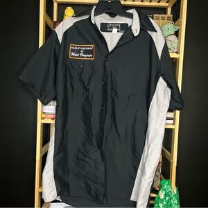 Vintage Harley Davidson Genuine Workwear Button Short Sleeve Shirt